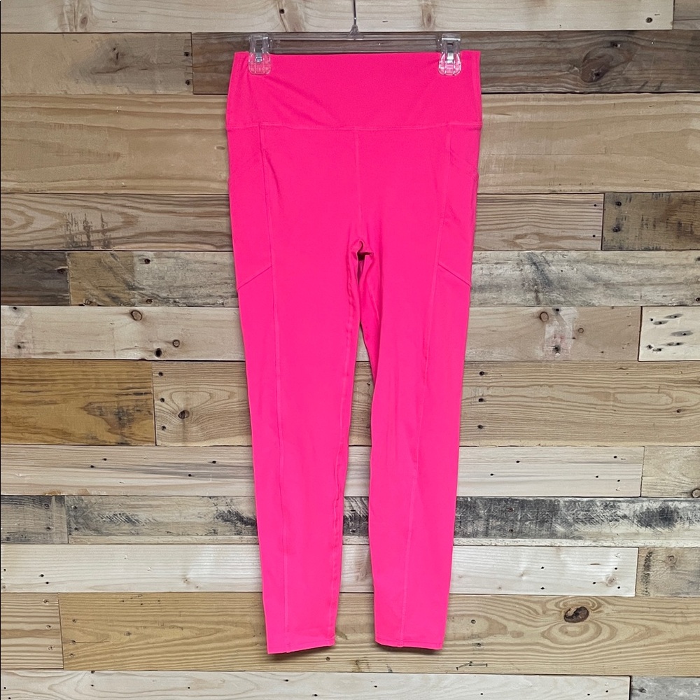 Zenana Outfitters size XL Neon Pink High-Waist Performance Legging with Pockets